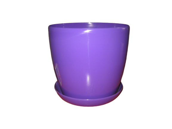 Квітковий Вазон "Матильда" з підставкою V=2,2 л (d=16см h=14,5 см) фіолетовий "Омела"