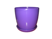 Вазон цветочный "Матильда" с подставкой V=2,2л (d=16см h=14,5см) фиолетовый "Омела"