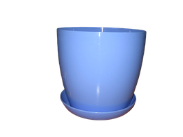 Вазон квітковий "Матильда" з підставкою V=2,2 л (d=16 см h = 14.5 см) блакитний "Омела"