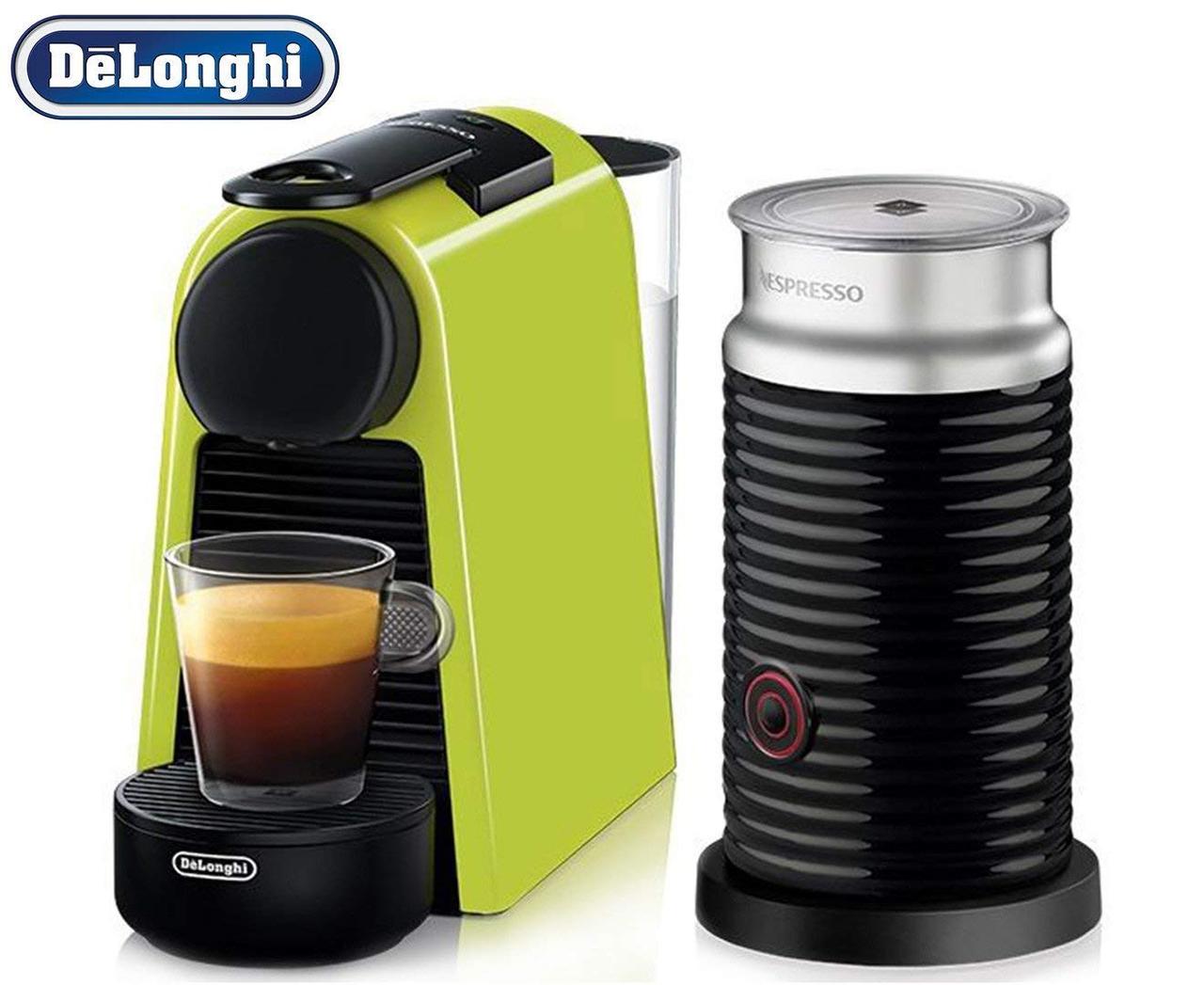 Кавомашина капсульна Nespresso Essenza Mini D30 Lime Green + Капучинатор Nespresso Aeroccino 3