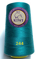 Нитки швейные № 40 (4000 ярдов) KIWI 244 бирюзовый