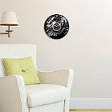 Годинник Black Panther Чорний Пантера вініловий годинник Супергерой Марвел Marvel Годинник настінний Декор із вінілу 30 см, фото 2