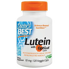 Lutein with OptiLut 10 mg Doctor's Best 120 Veggie Caps