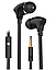 Навушники "Celebrat G3" з мікрофоном силікон плоский дріт, чорний, фото 2