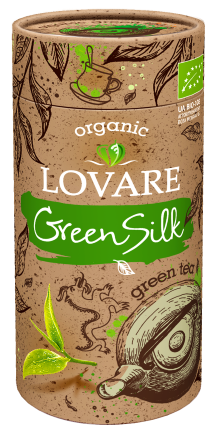 Чай у подарунковій упаковці Lovare GreenSilk, тубус, 60 г