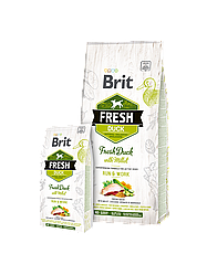 Корм Brit Fresh Active Run & Work Duck/Millet (для дорослих собак, качка, пшоно)