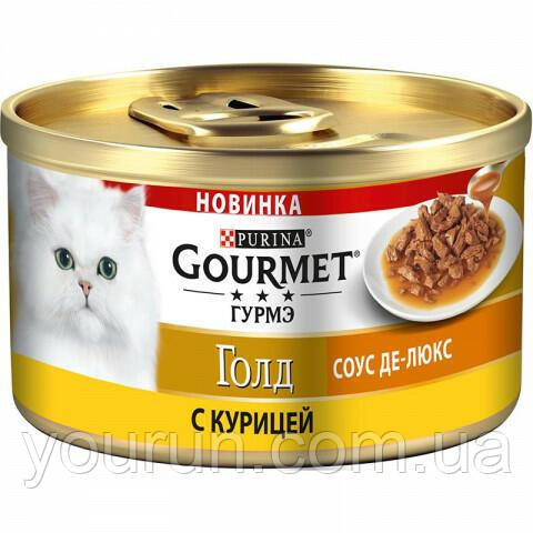 Gourmet Gold (Гурмет Голд) Соус Де-люкс для кішок з куркою 85гр, фото 1
