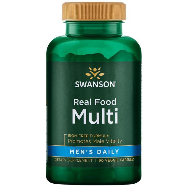 Вітаміни і мінерали для чоловіків, Real Food Multi men's Daily, Swanson, 90 капсул