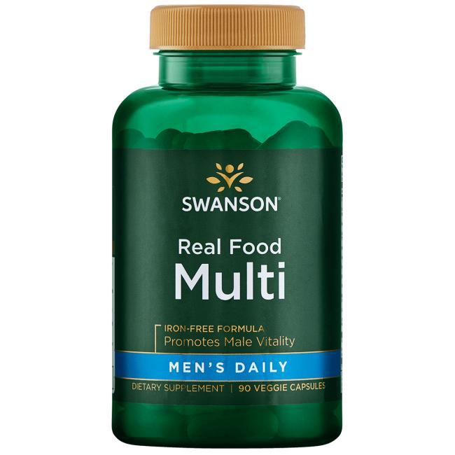 Вітаміни і мінерали для чоловіків, Real Food Multi men's Daily, Swanson, 90 капсул