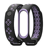 Ремешок Gasta Sport for Xiaomi Mi Band 3 and Mi Band 4 color Black/Purple