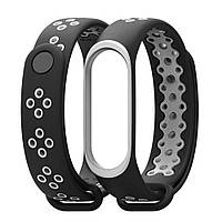 Ремешок Gasta Sport for Xiaomi Mi Band 3 and Mi Band 4 color Black/White