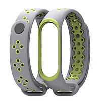 Ремешок Gasta Sport for Xiaomi Mi Band 3 and Mi Band 4 color Grey/Green