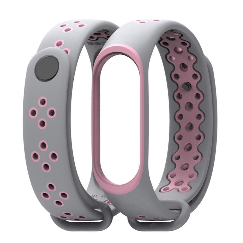 Ремінець Gasta Sport for Xiaomi Mi Band and 3 Mi Band 4 color Grey/Pink