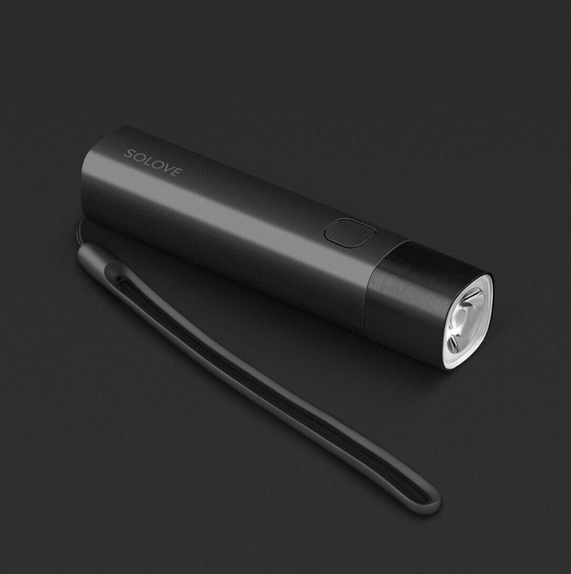 Портативний ліхтарик Xiaomi Solove X3S Portable Flashlight Power Bank 3000 mAh Black