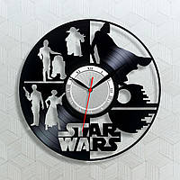 Star Wars часы Звёздные войны часы Часы виниловые Декор в интерьер Римской циферблат Винил на стену 300 мм