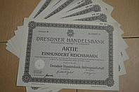 Акция. Германия. Dresdner Handelsbank 100 reichbank 1930 год aUNC-UNC (5 - 2)