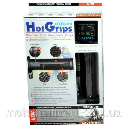 Ручки з підігрівом Oxford OF690 Hotgrips Premium — Adventure для Ендуро на кермо діаметром 22 мм, фото 1