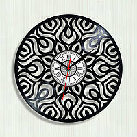 Настенный декор с винила Часы иллюзия 3D эффект Оптическая иллюзия Цветок часы Часы в холл 300 мм