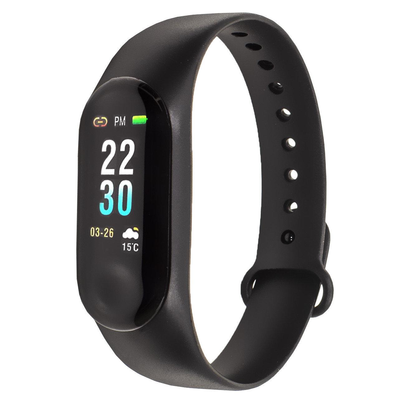 Фитнес Браслет Smart Band M3 Plus Black LED Экран Цветной Блютуз 4.1 ...
