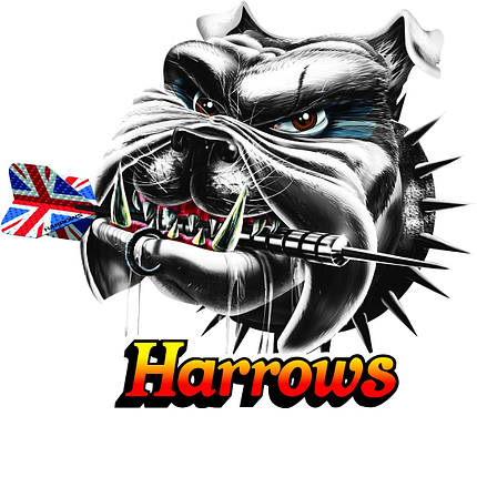 Дротики для гри в дартс з нікелю Silver Shark Англія Harrows, фото 2