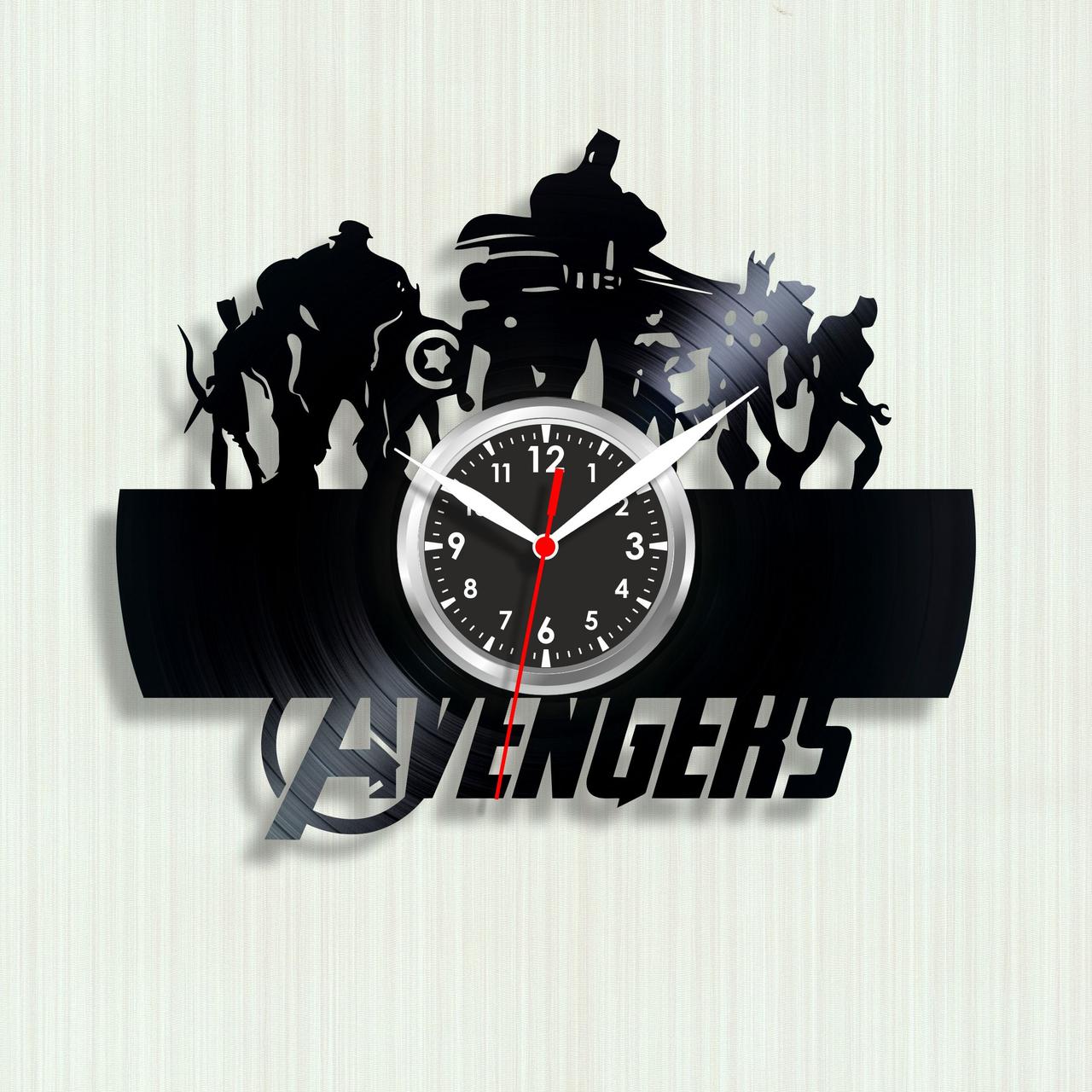 Марвел годинник Месники Marvel годинник Годинник супергерої Годинник на стіну Усі герої Avengers Годинник для хлопця 300 мм, фото 1