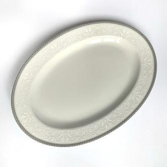 Блюдо овальне з бортом Thun Opal (Обводка сира) довжина 32 см порцеляна (8034800)