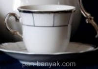 Набор чайный Thun Menuet (Обводка платина) на 6 персон 12 предметов 230мл d8,5 см h7,5 см фарфор (7224800)