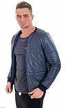 Чоловіча куртка-бомбер двосторонній a.play L 48 темно-синій, фото 4