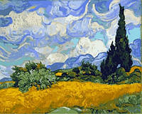Картина по номерам 40х50 см. Babylon Пшеничное поле с кипарисами Винсент Ван Гог (VP 594)