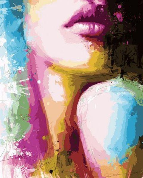 Картина за номерами 40х50 см. Babylon Відчутні губи Художник Патріс Мурчіано (VP 748), фото 1