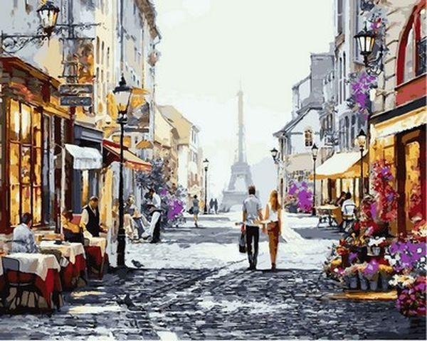 Картина за номерами 40х50 см. Babylon Прогулянка по Парижу Художник Річард Макнейл (VP 777), фото 1