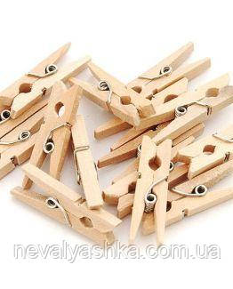 Прищепка Маленька Дерев'яна 3х0.8 см для Бизиборда Прищепочка Прищіпка для Бізіборда Декоративная, фото 1