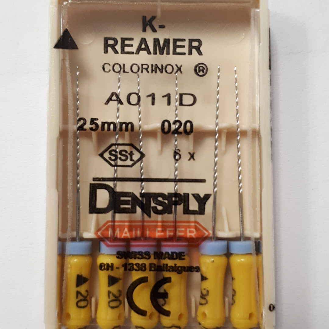 K-Reamers 25 мм, уп.6 шт., No020, Dentsply Maillefer