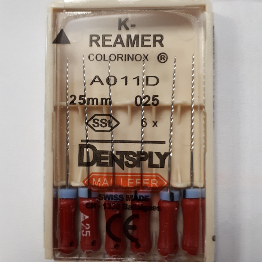 K-Reamers 25 мм, уп.6 шт., No025, Dentsply Maillefer