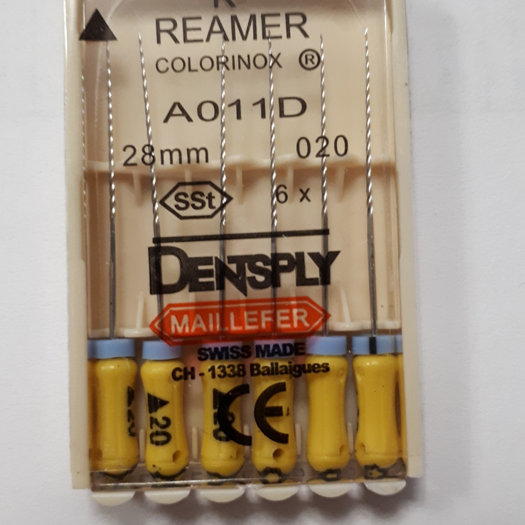 K-Reamers 28 мм, уп.6 шт., No020, Dentsply Mailefer