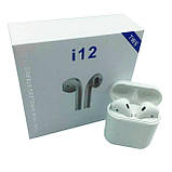 Навушники Bluetooth TWS i12 з кейсом 5557, фото 3