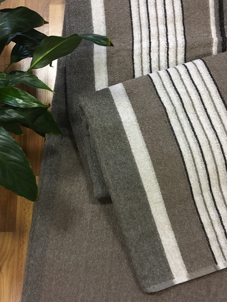 Постільна білизна махрова 220Х190 сіро-коричнева, фото 1