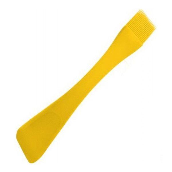 Лопатка кондитерская и щеточка Maestro Yellow желтая длина 26,5 см силикон (1186Y MR) - фото 1 - id-p1046276327
