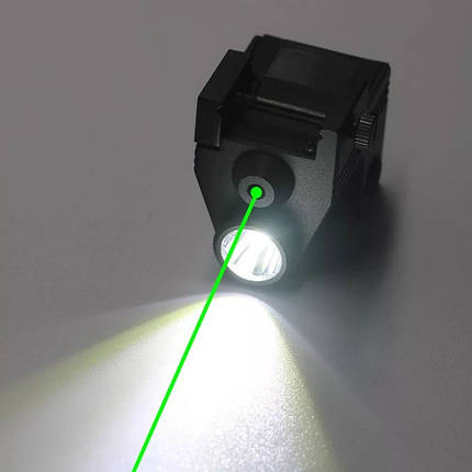 Зелений лазерний приціл + led ліхтар (Якість), фото 2