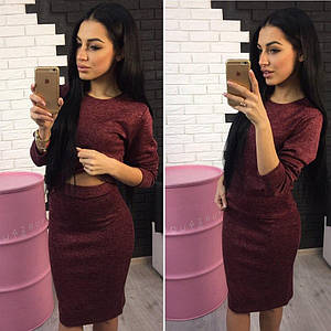 Костюм облягаючий теплий спідничні ангоровий