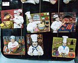 Магніт для холодильника, Шеф-кухар, полістоун/метал, Сувеніри, Дніпропетровськ, фото 3