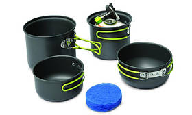Набір посуду Pinguin Double Alu для кемпінгу, 2 горщики, анодований алюміній, 1500 мл