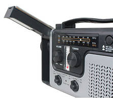 Радіо Радіоприймач на сонячній батареї і з ручним генератором, фото 2