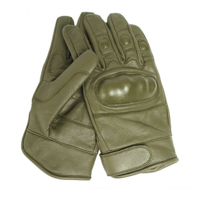 Тактичні рукавички (шкіряні) — Mil-Teс (Німеччина), олива.