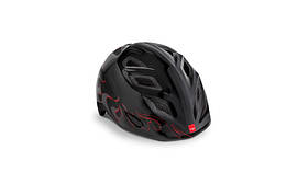 Велошолом Met Elfo чорний з вентиляцією, захисний шолом для дітей 46-53 см