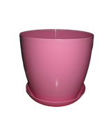 Вазон квітковий "Матильда" з підставкою V=3,3 л (d=18 см h = 16,5 см) рожевий "Омела"