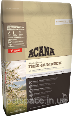 Корм Acana Free Run Duck (Акана Фрі Ран Дак всіх порід і вікових груп з качкою) 2кг.