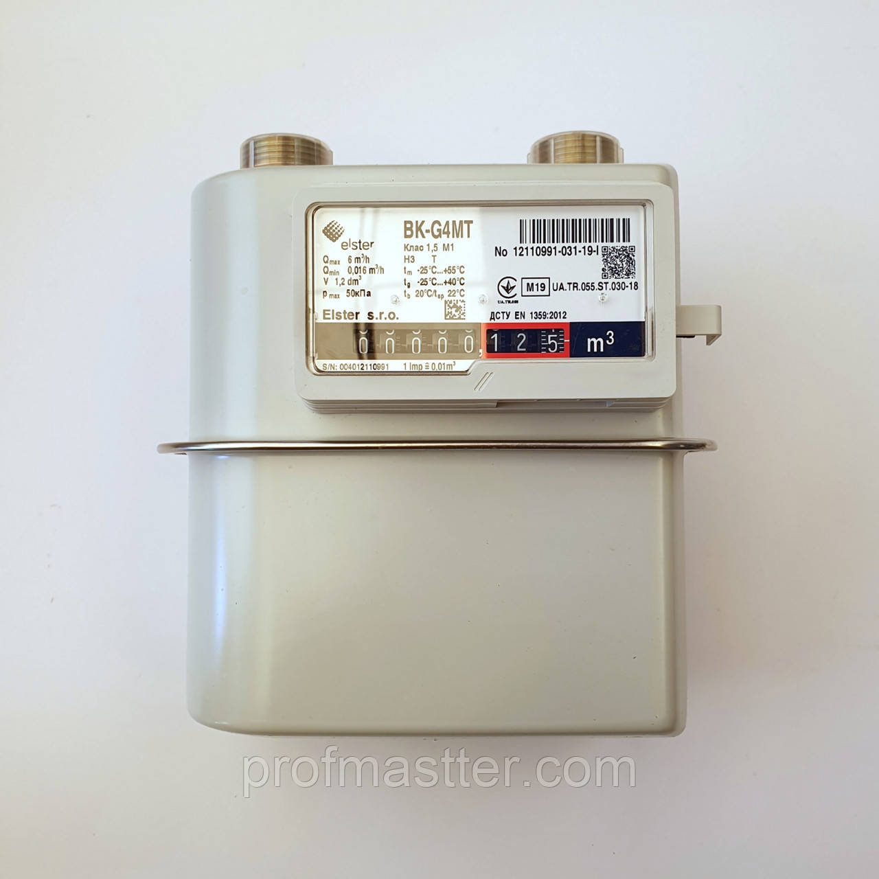 Лічильник газу мембранний Elster BK-G4 МТ (1"1/4 дюйма), фото 1