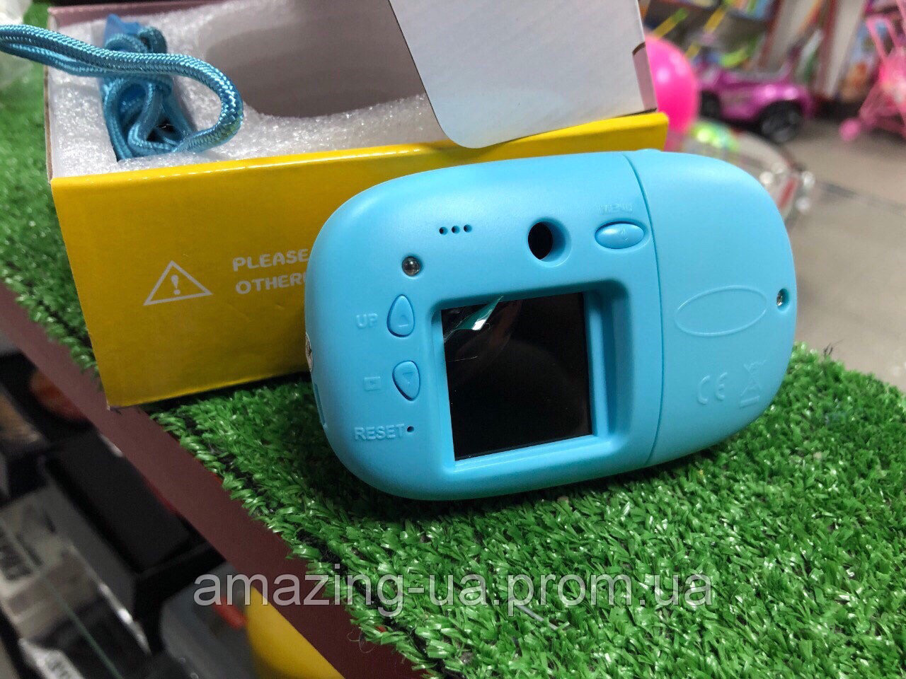 Цифровой Детский фотоаппарат Kids creative camero голубой с желтым Amazing - фото 6 - id-p1044787821