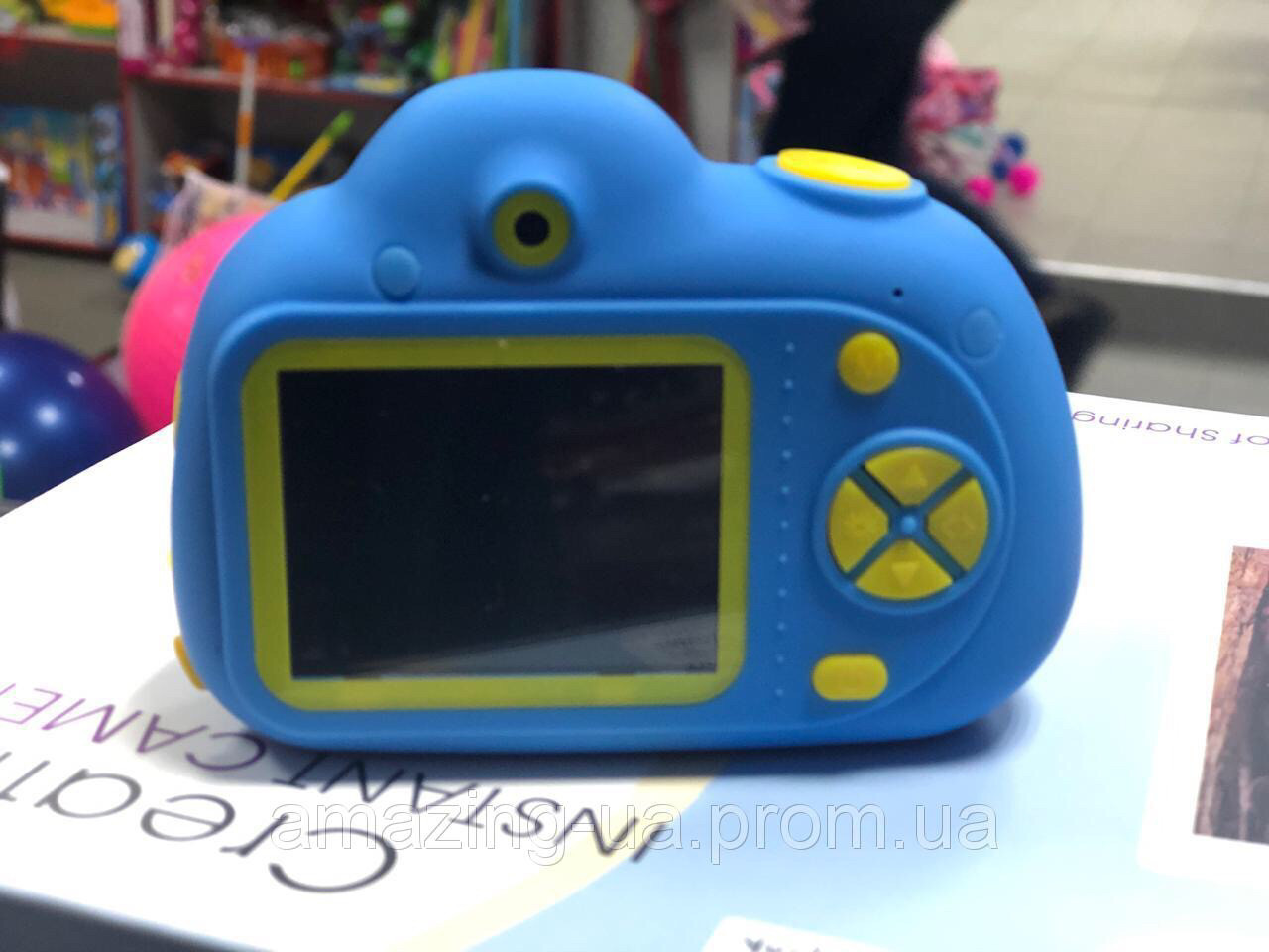 Цифровой Детский фотоаппарат противоударный с функцией видео голубой Amazing - фото 2 - id-p1044787820